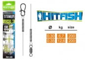 Поводок HitFish Titanium Leader белый 150мм